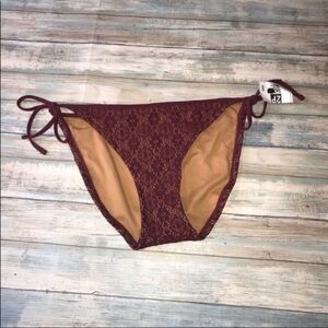 Mossimo Red Tie Side Bikini Bottoms Women’s XL